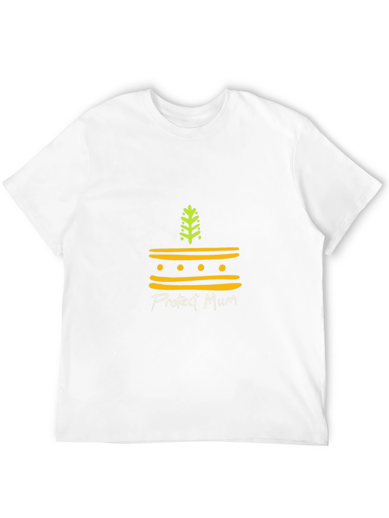 Protect Mum Black T-Shirt with Earth Motif
