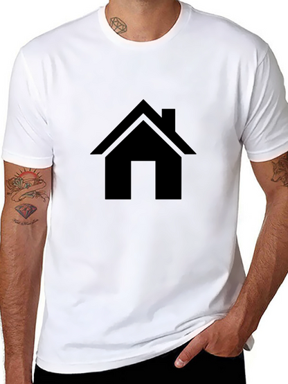 Black House Graphic Tee - Minimalist Style