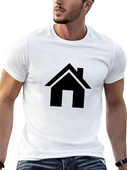 Black House Graphic Tee - Minimalist Style