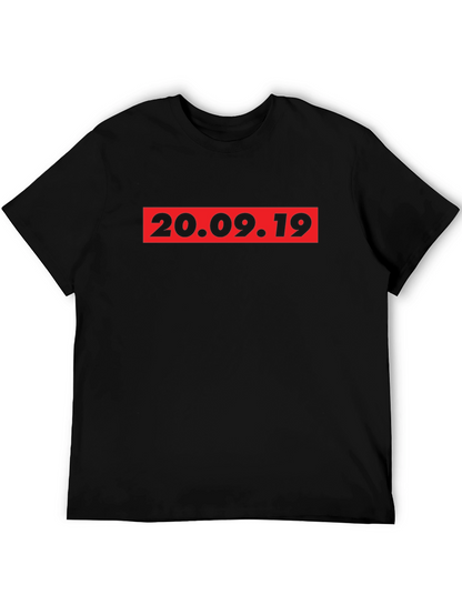 20.09.19 Graphic Tee - Black Crew Neck T-Shirt