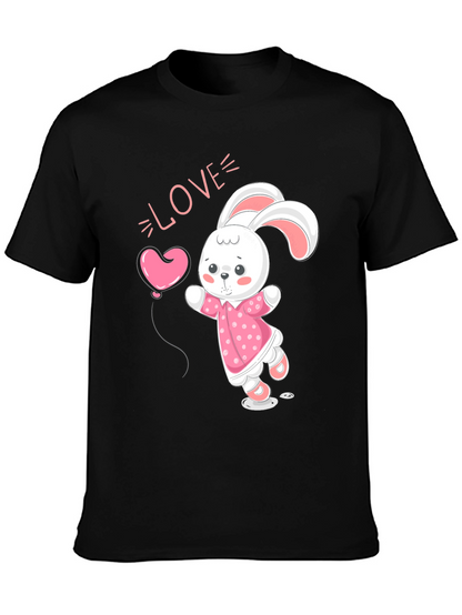 Cute Bunny Love Graphic T-Shirt