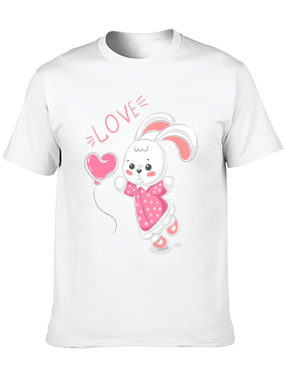 Cute Bunny Love Graphic T-Shirt