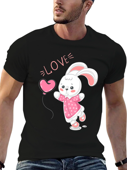 Cute Bunny Love Graphic T-Shirt