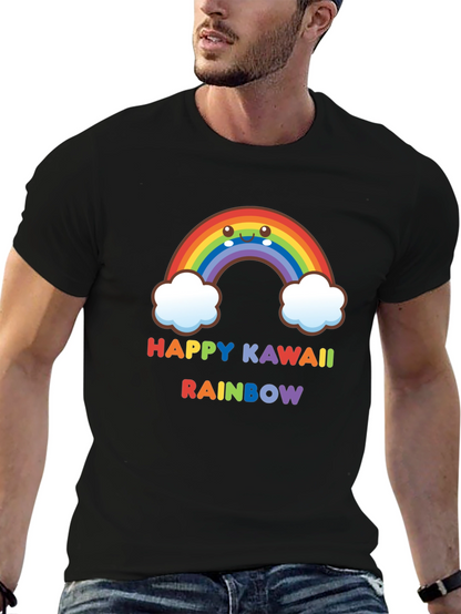 Happy Kawaii Rainbow Graphic Tee