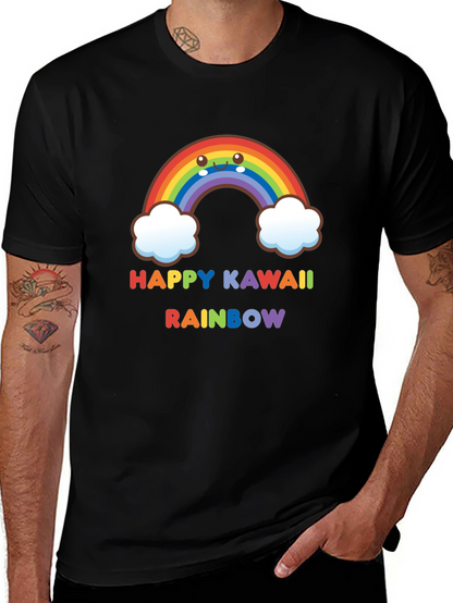 Happy Kawaii Rainbow Graphic Tee