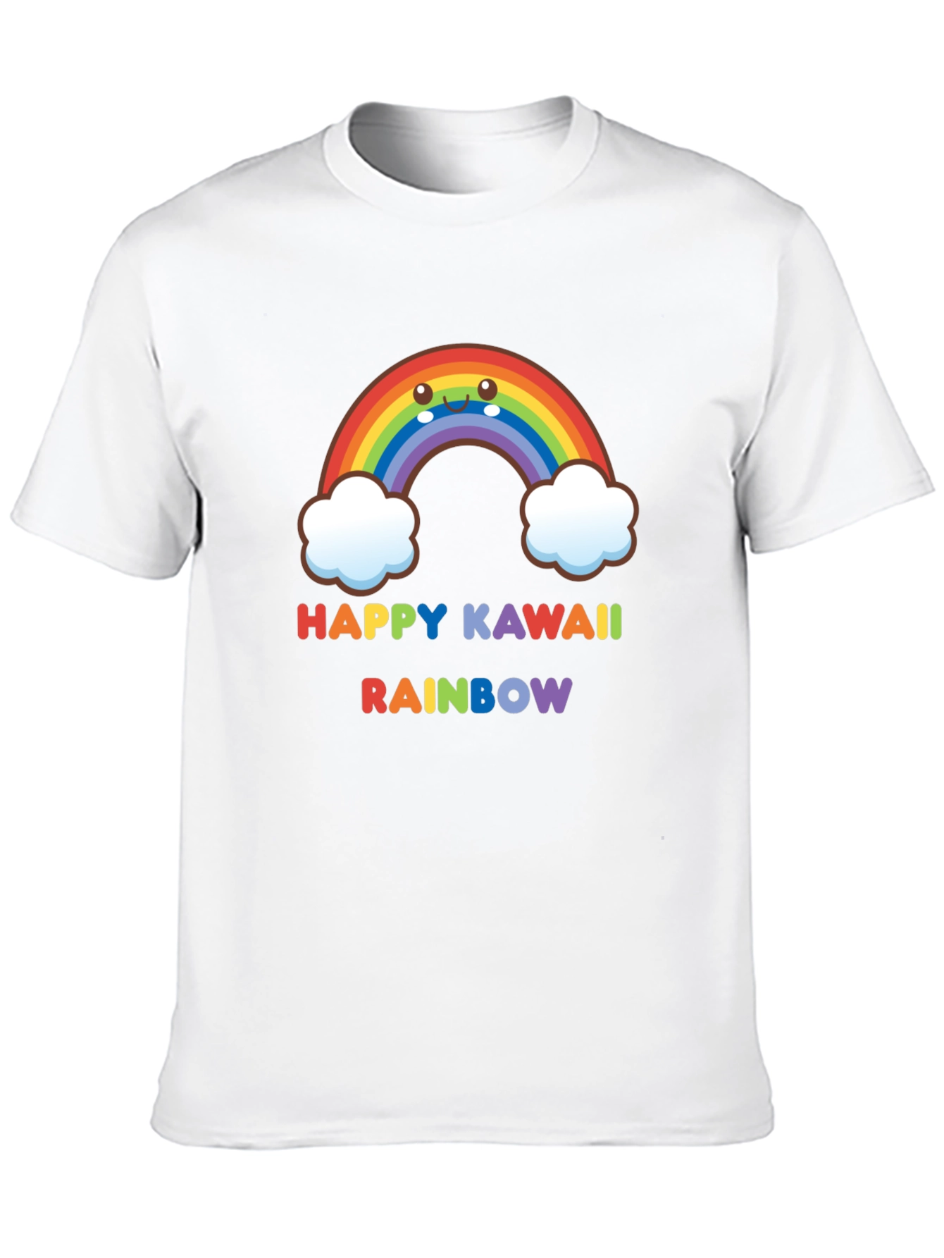 Happy Kawaii Rainbow Graphic Tee