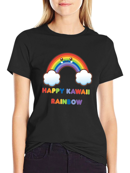 Happy Kawaii Rainbow Graphic Tee