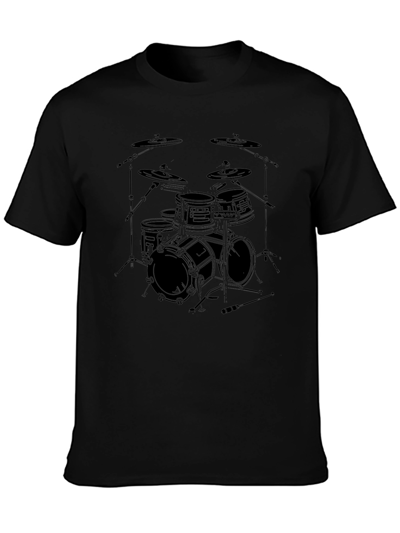 Drum Set Graphic Tee - Band Fan T-Shirt