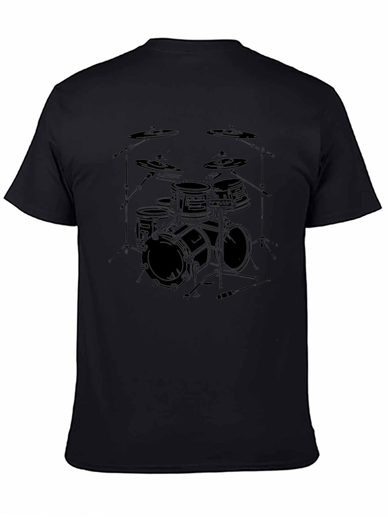 Drum Set Graphic Tee - Band Fan T-Shirt