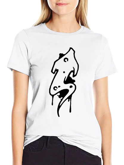 Mens Black Graphic Tee - Abstract Design