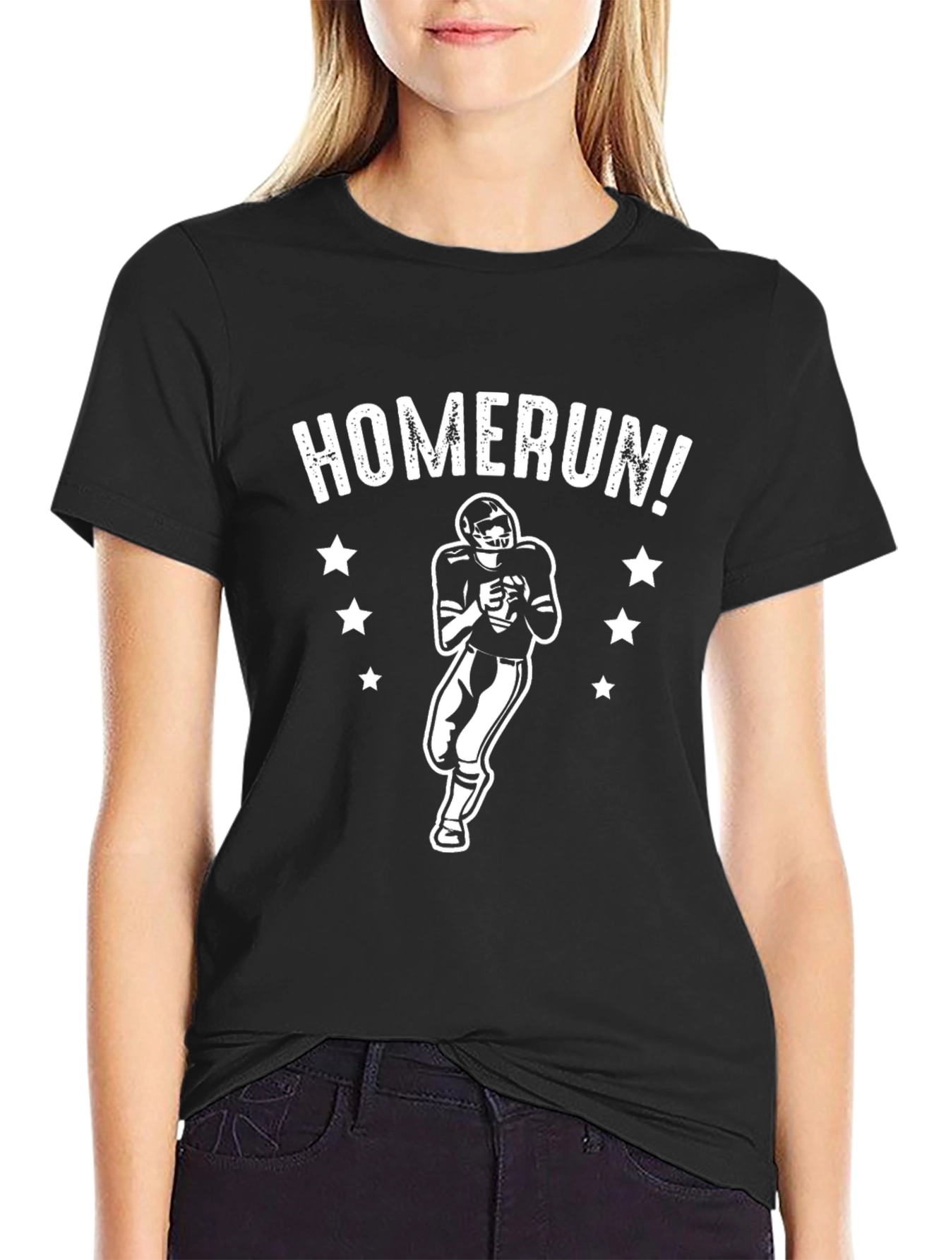 Homerun Football Player Graphic T-Shirt