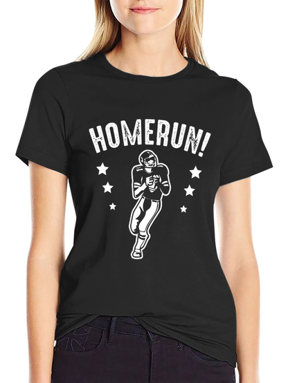 Homerun Football Player Graphic T-Shirt