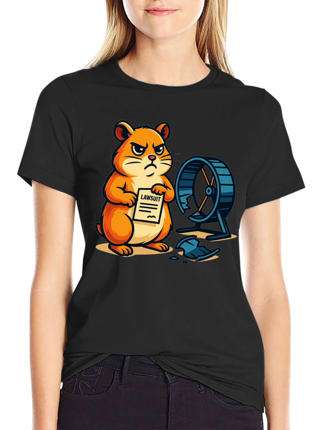 Hamster Lawsuit Graphic T-Shirt