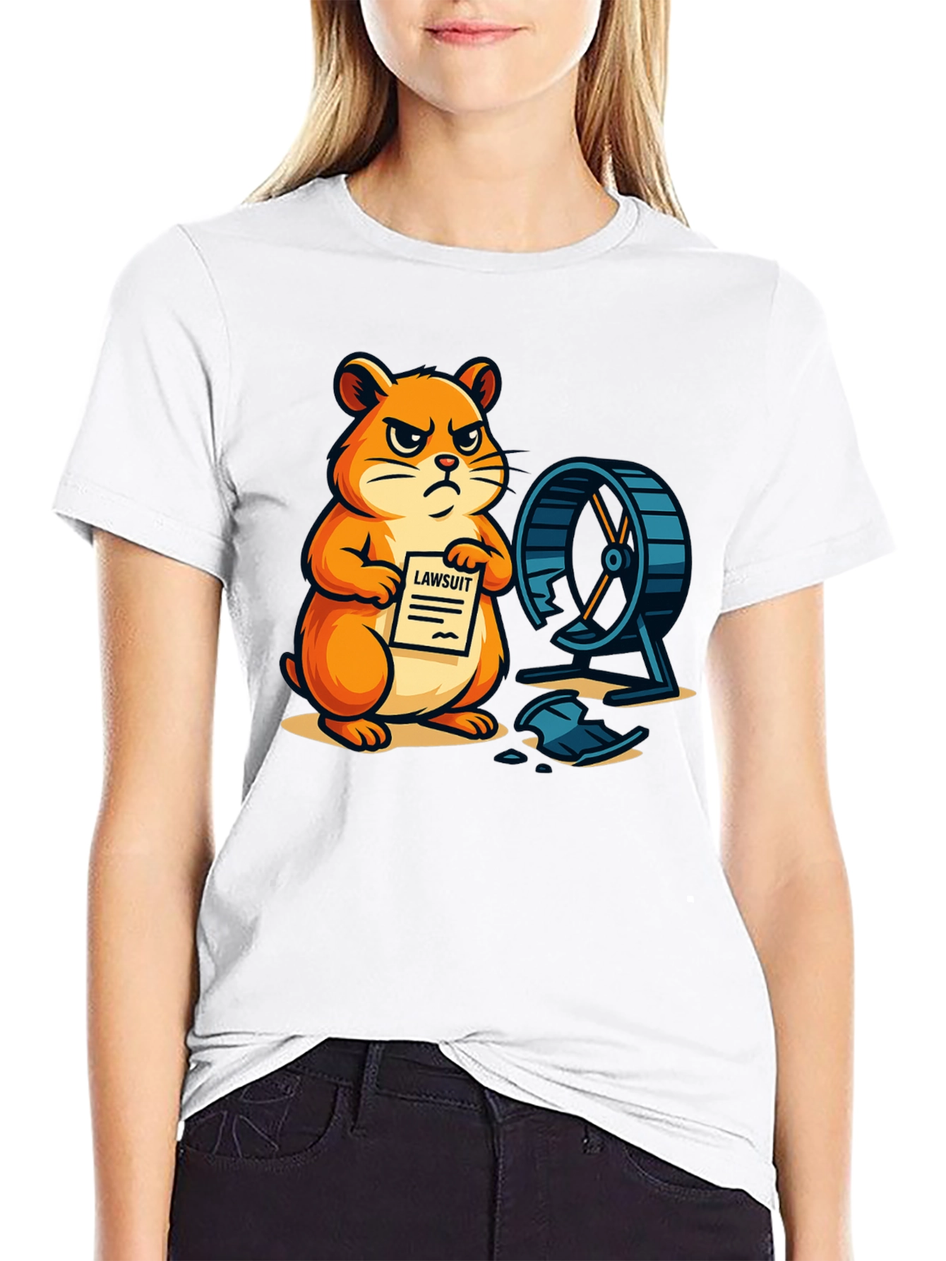 Hamster Lawsuit Graphic T-Shirt