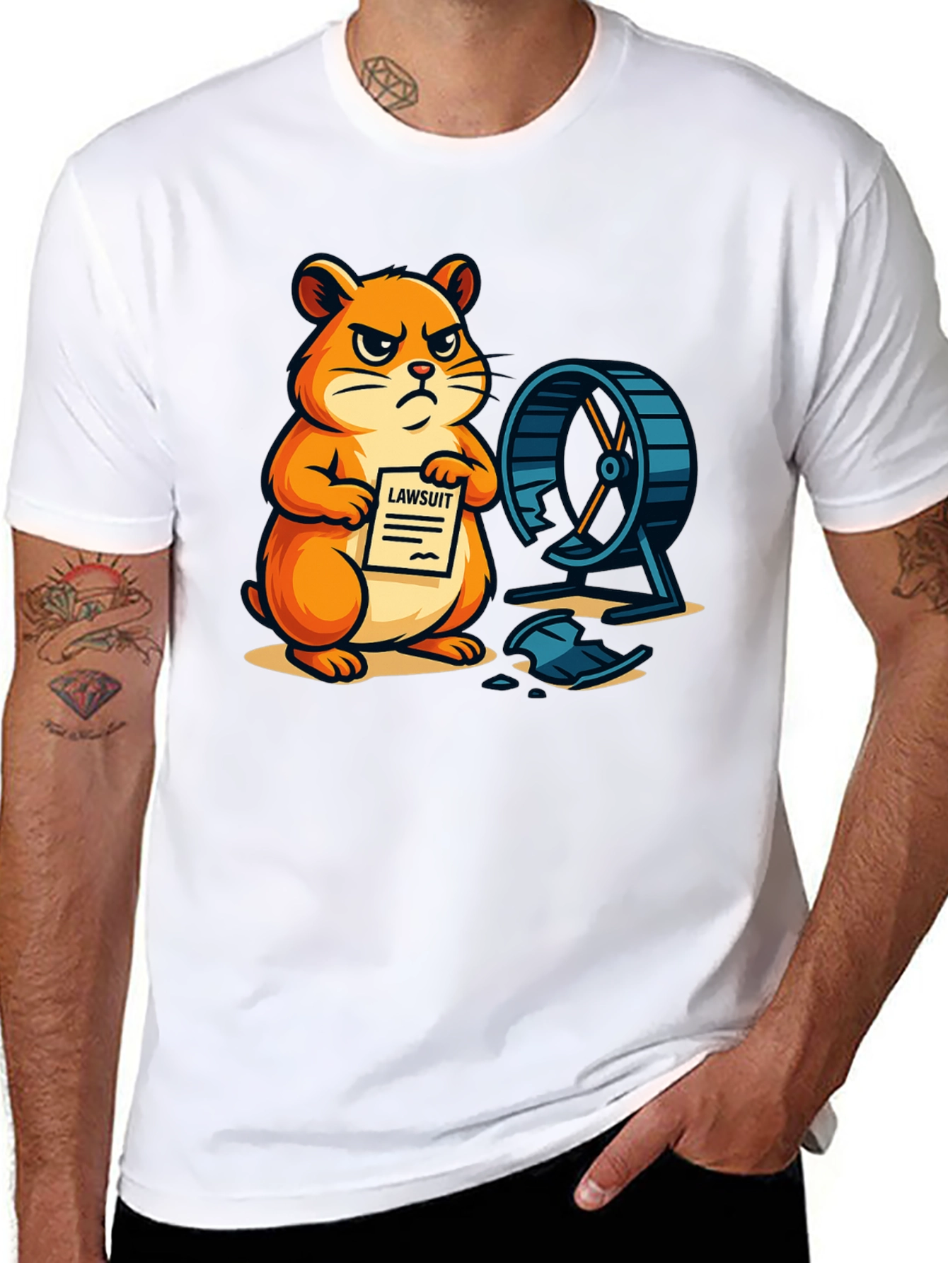Hamster Lawsuit Graphic T-Shirt