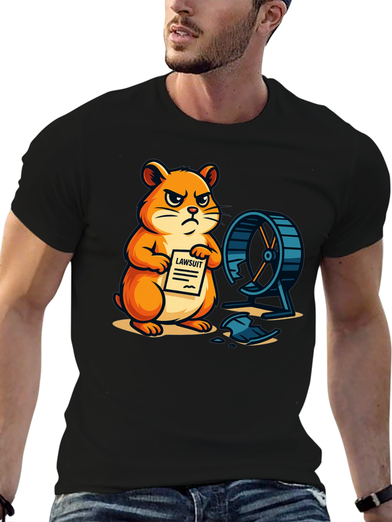 Hamster Lawsuit Graphic T-Shirt