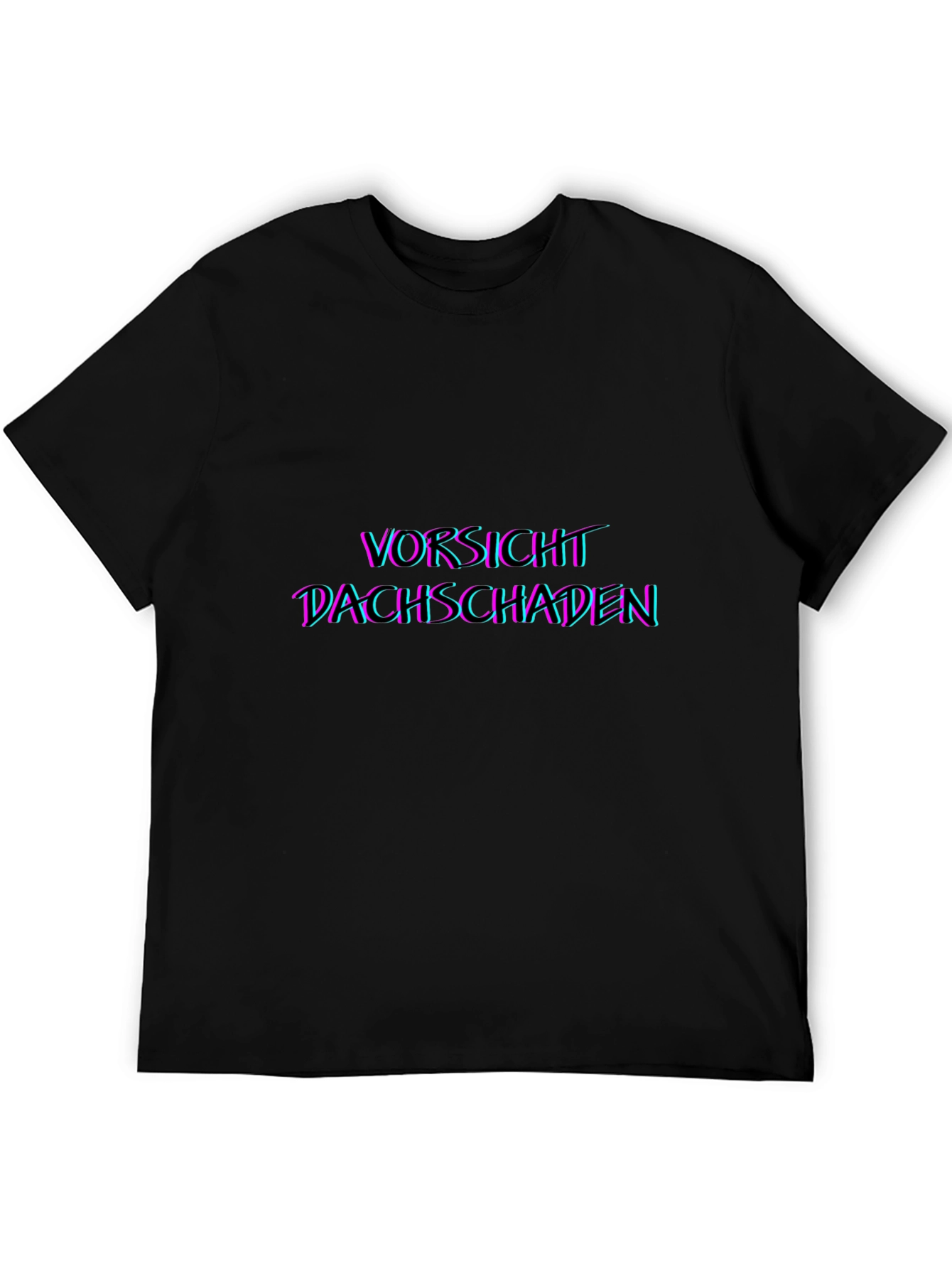 Vorsicht Dachschaden Graphic Tee - Black