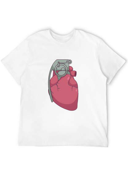 Heart Grenade Black T-Shirt