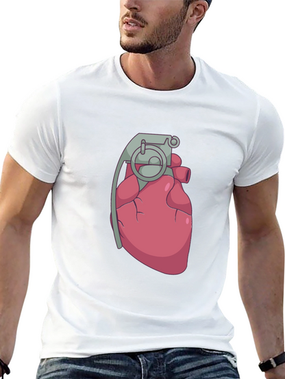 Heart Grenade Black T-Shirt