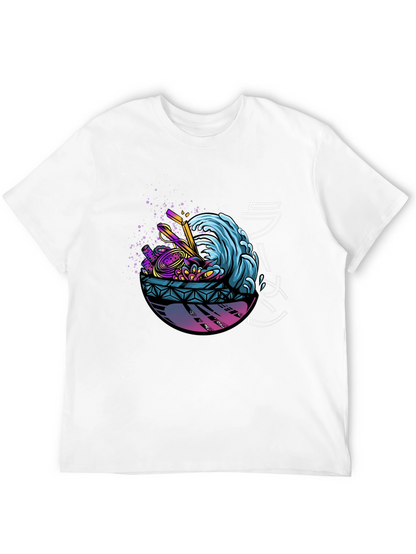 Ramen Wave Graphic Tee - Unique Design Soft Fabric