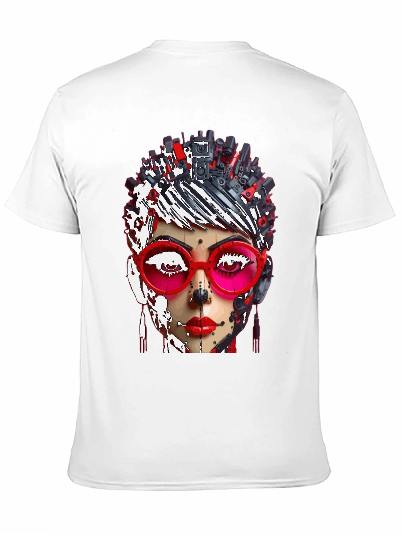 Abstract Robot Woman Graphic T-Shirt
