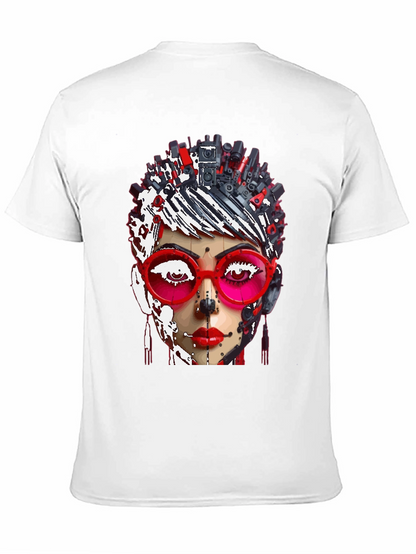 Abstract Robot Woman Graphic T-Shirt