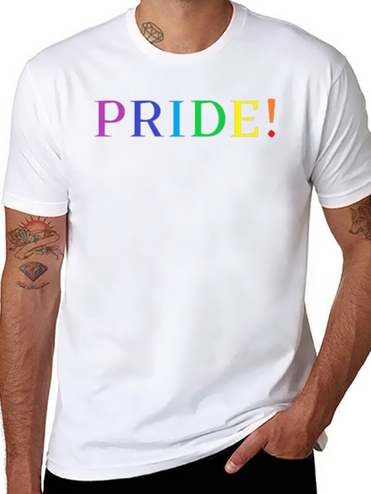 Pride Rainbow Text Black T-Shirt