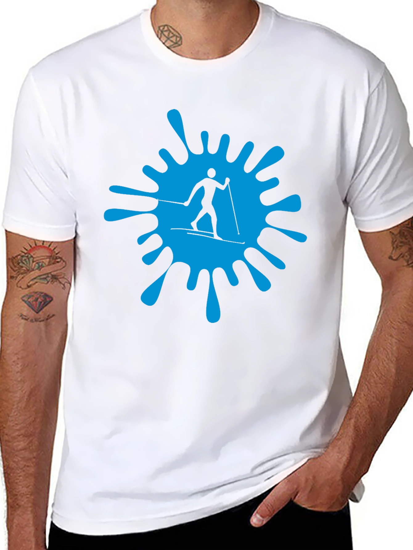 Ski Splash Graphic T-Shirt - Black
