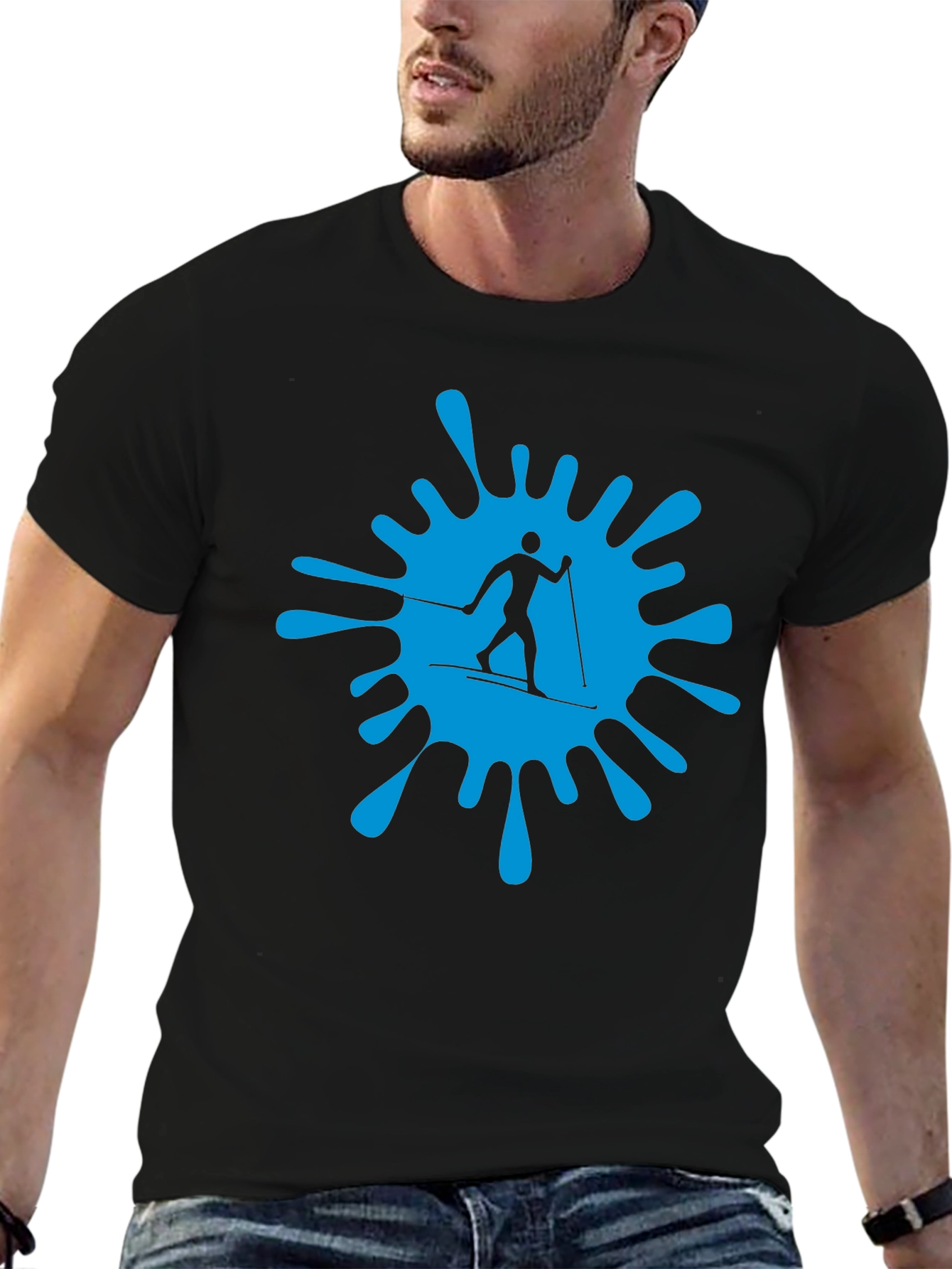 Ski Splash Graphic T-Shirt - Black