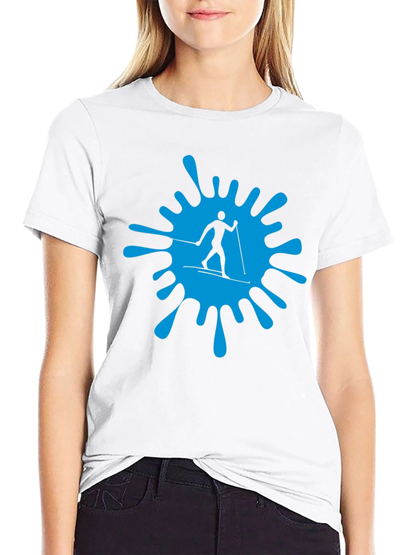 Ski Splash Graphic T-Shirt - Black