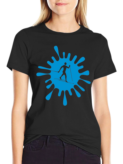 Ski Splash Graphic T-Shirt - Black