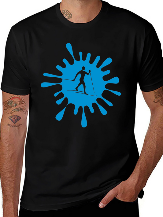 Ski Splash Graphic T-Shirt - Black