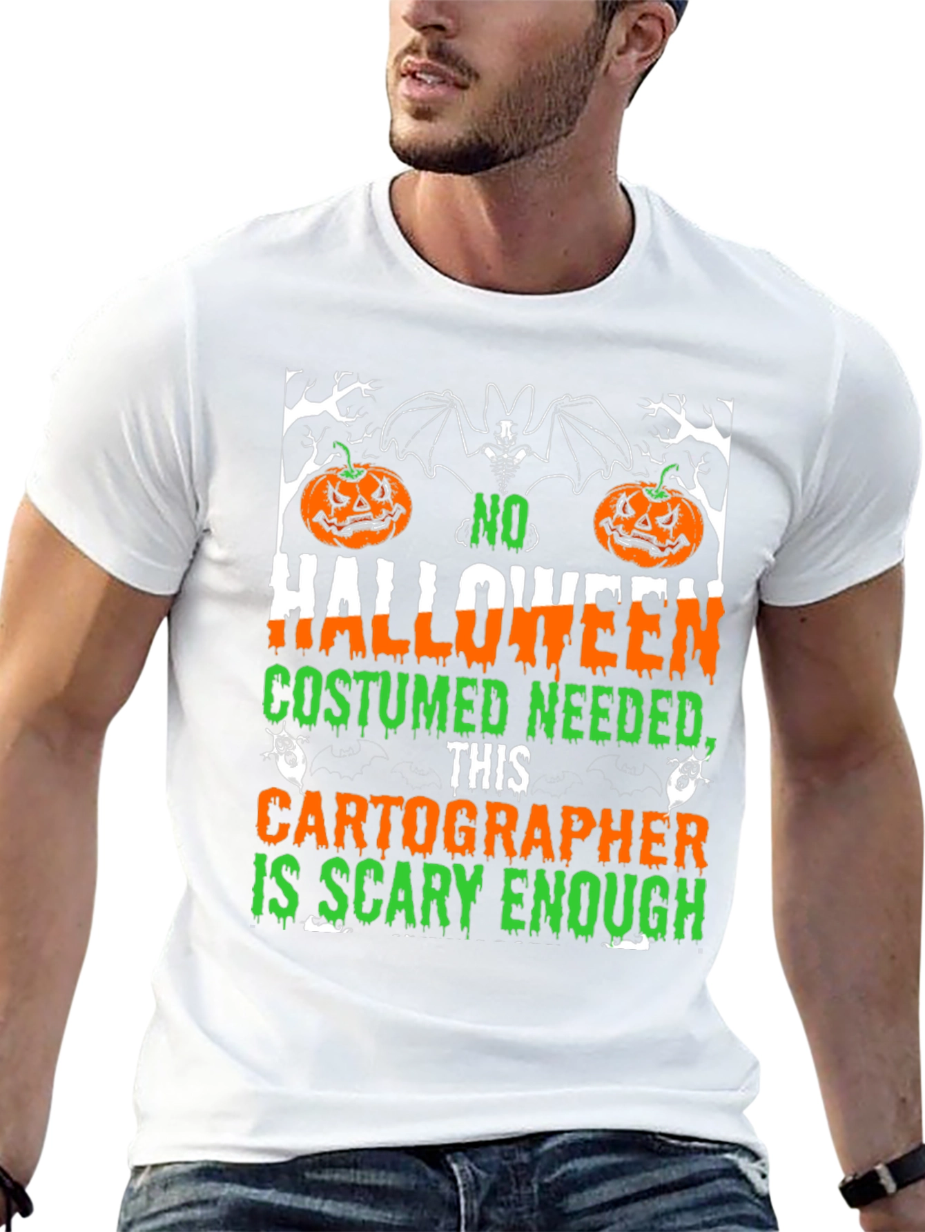 Halloween Cartographer T-Shirt - Scary Enough Costume Tee