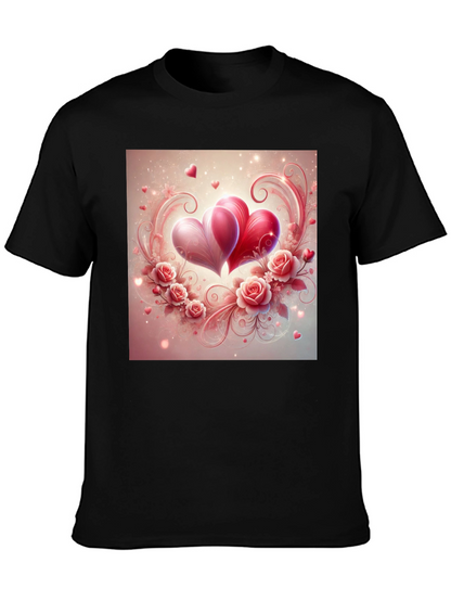 Love Heart Roses Graphic T-Shirt