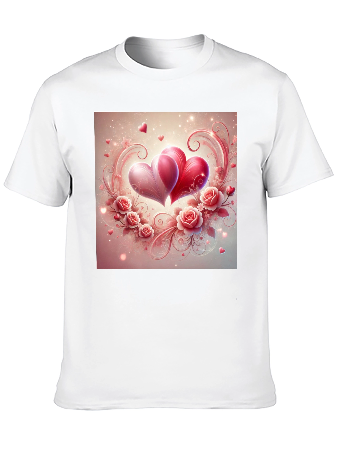Love Heart Roses Graphic T-Shirt