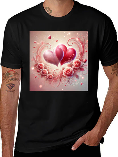 Love Heart Roses Graphic T-Shirt