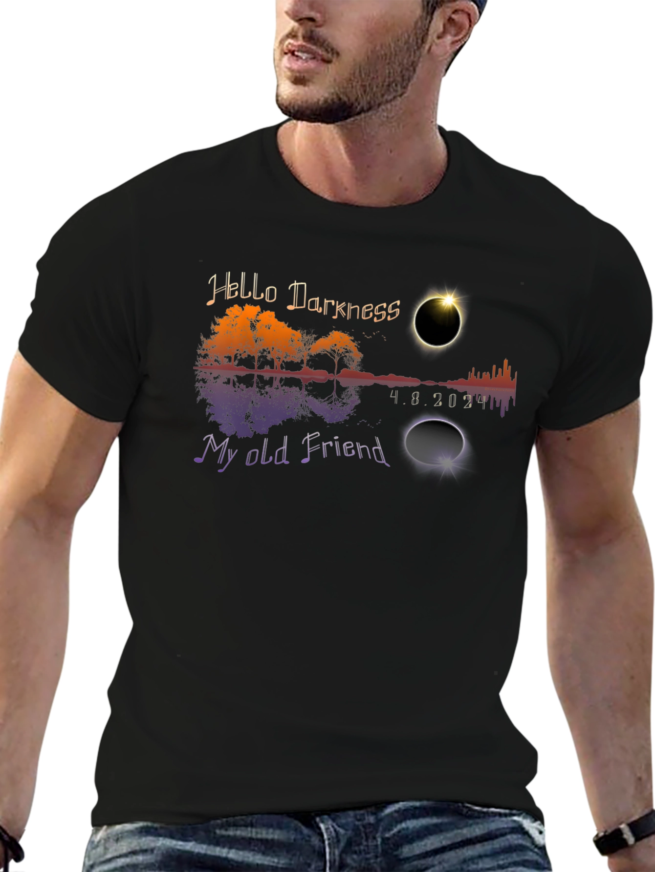 Eclipse Hello Darkness My Old Friend T-Shirt