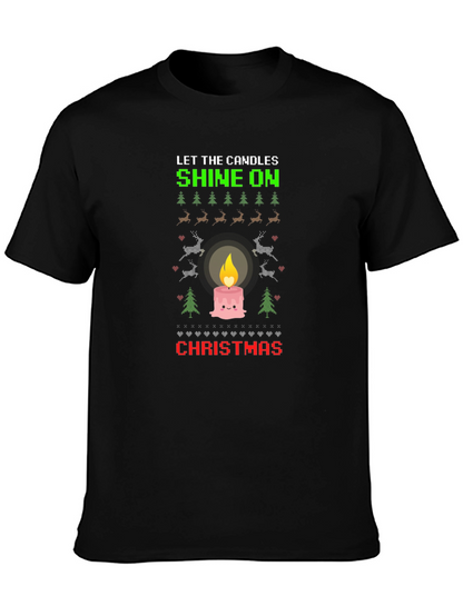 Christmas Candle T-Shirt - Holiday Festive Tee