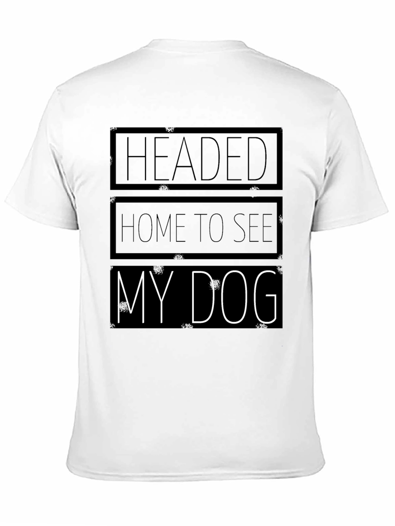 Headed Home to See My Dog Black Graphic T-Shirt