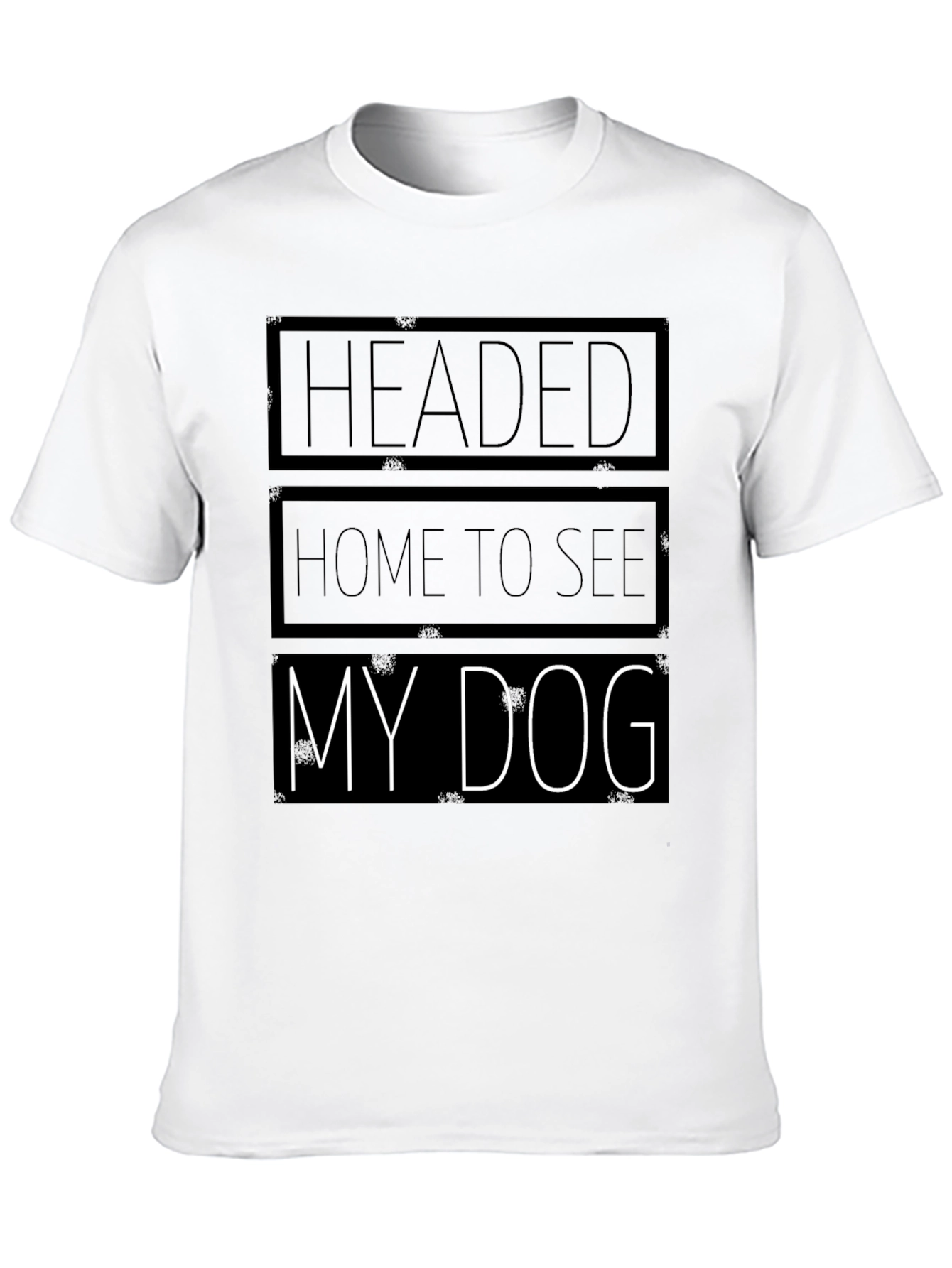 Headed Home to See My Dog Black Graphic T-Shirt
