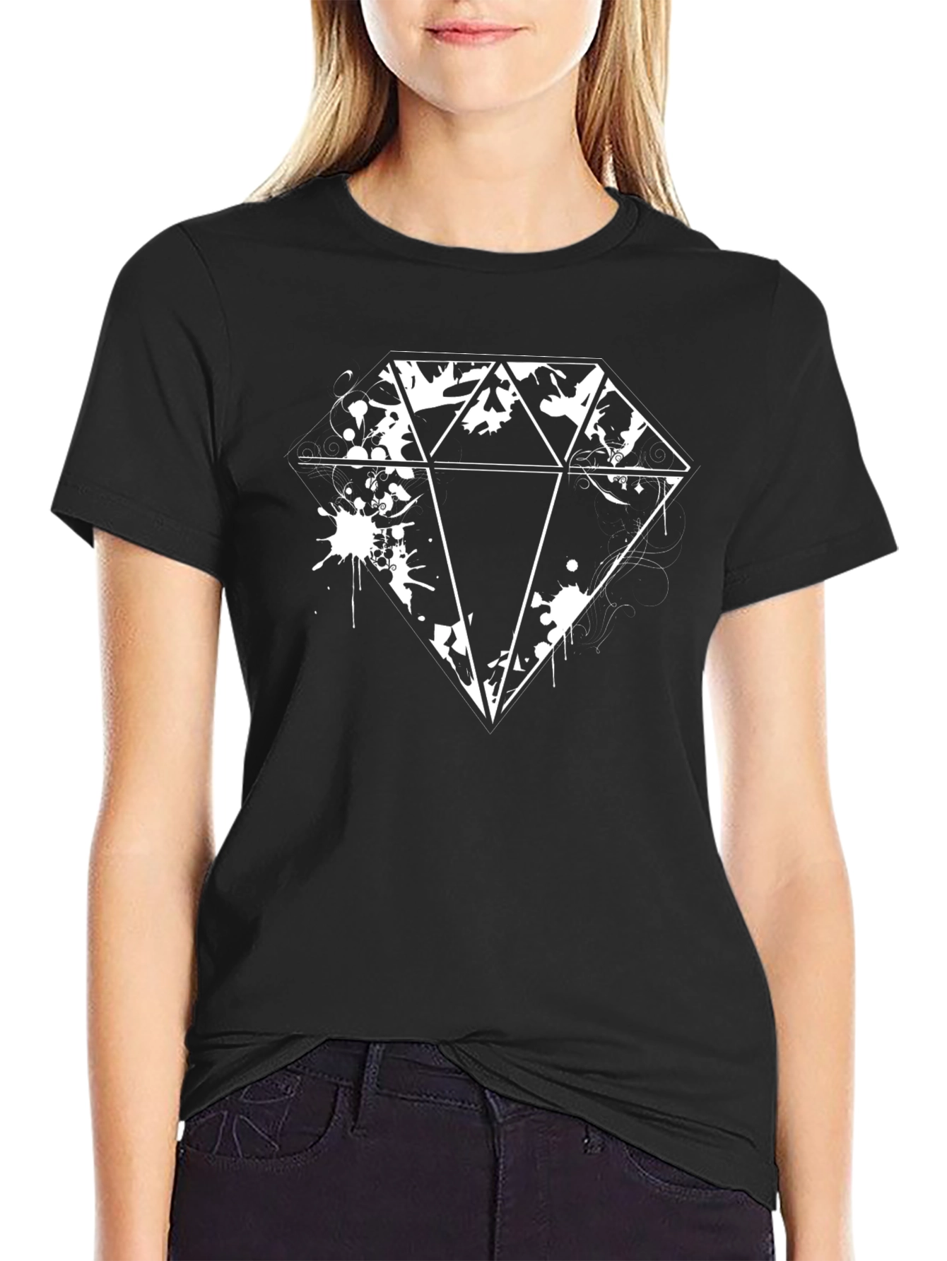 Diamond Graphic Black T-Shirt