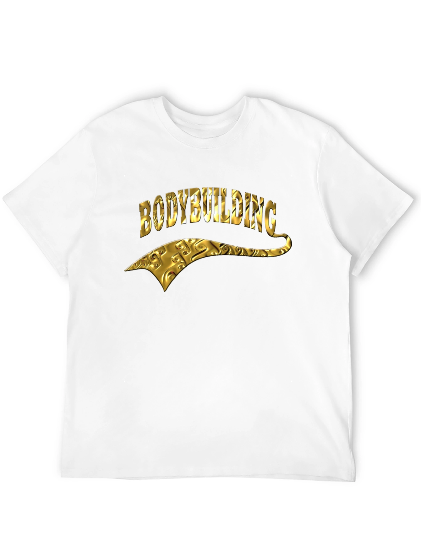 Bodybuilding Gold Graphic Black T-Shirt