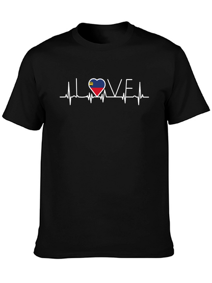Liechtenstein Heartbeat Love T-Shirt