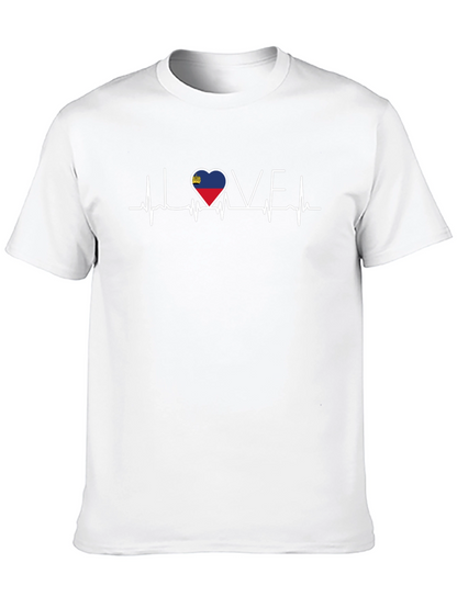 Liechtenstein Heartbeat Love T-Shirt