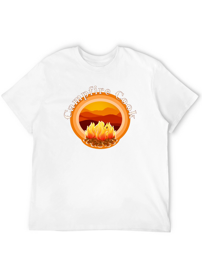 Campfire Cook Graphic Tee - Black Cotton T-Shirt