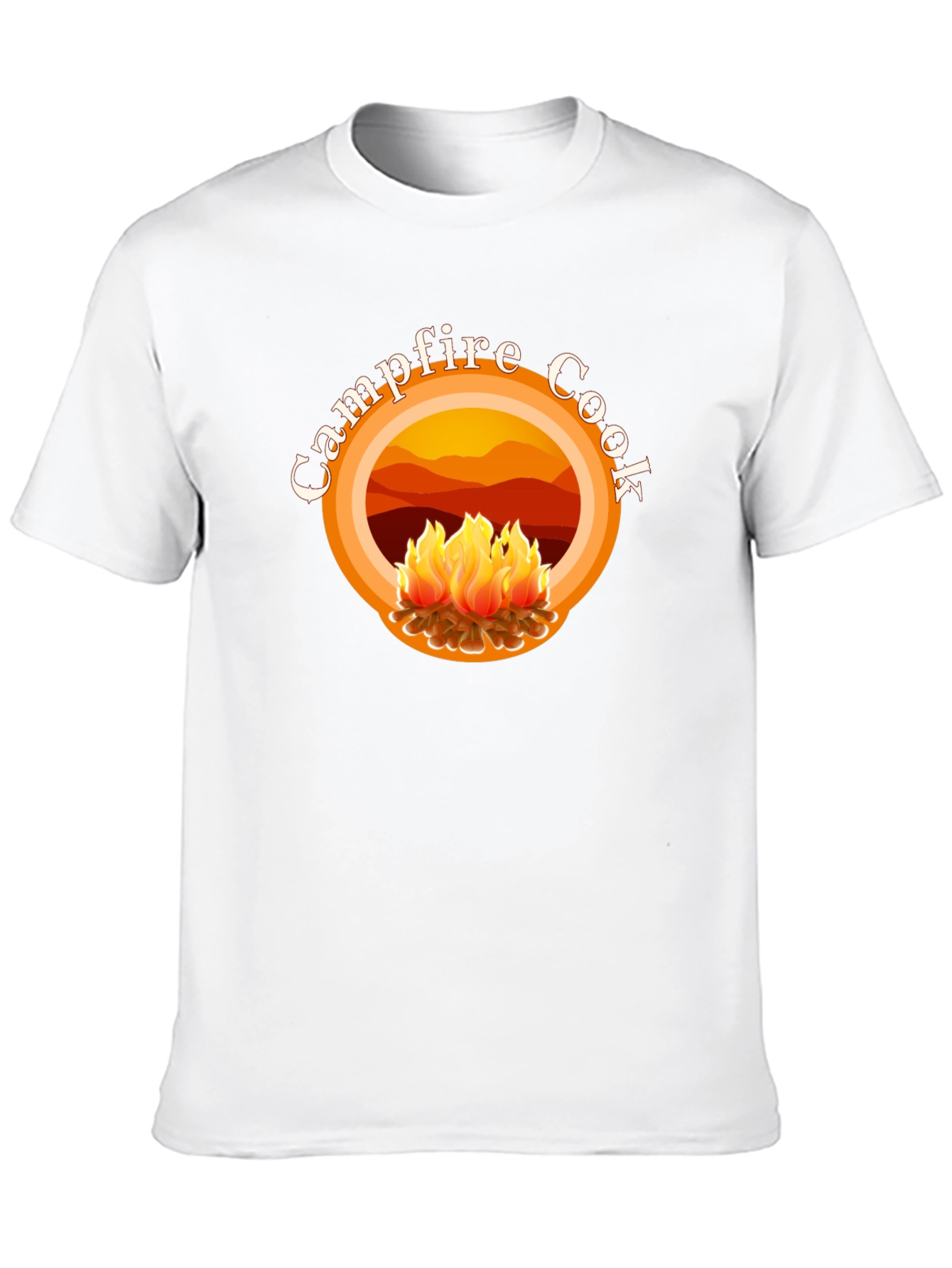 Campfire Cook Graphic Tee - Black Cotton T-Shirt