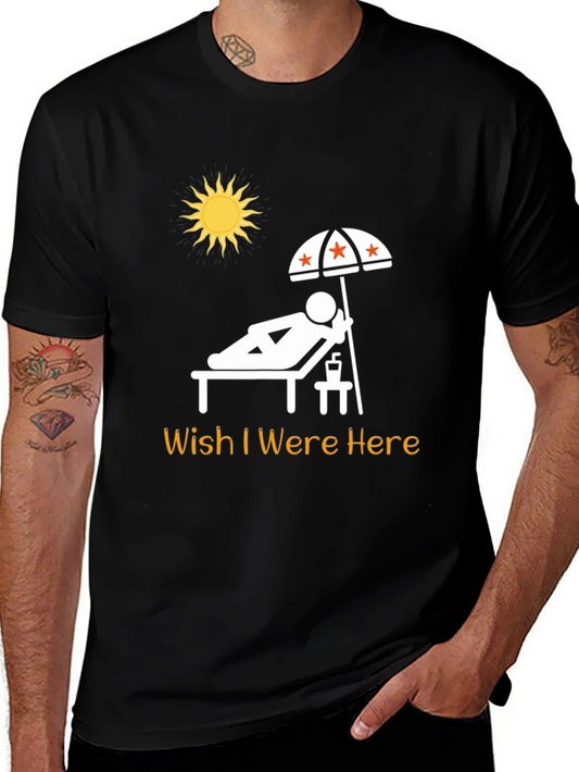 Wish I Were Here Graphic Tee - Summer Vacation Vibes