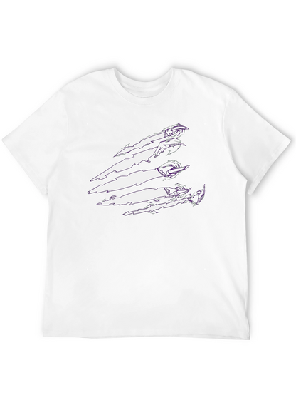 Black Graphic Tee with Claw Scratch Design