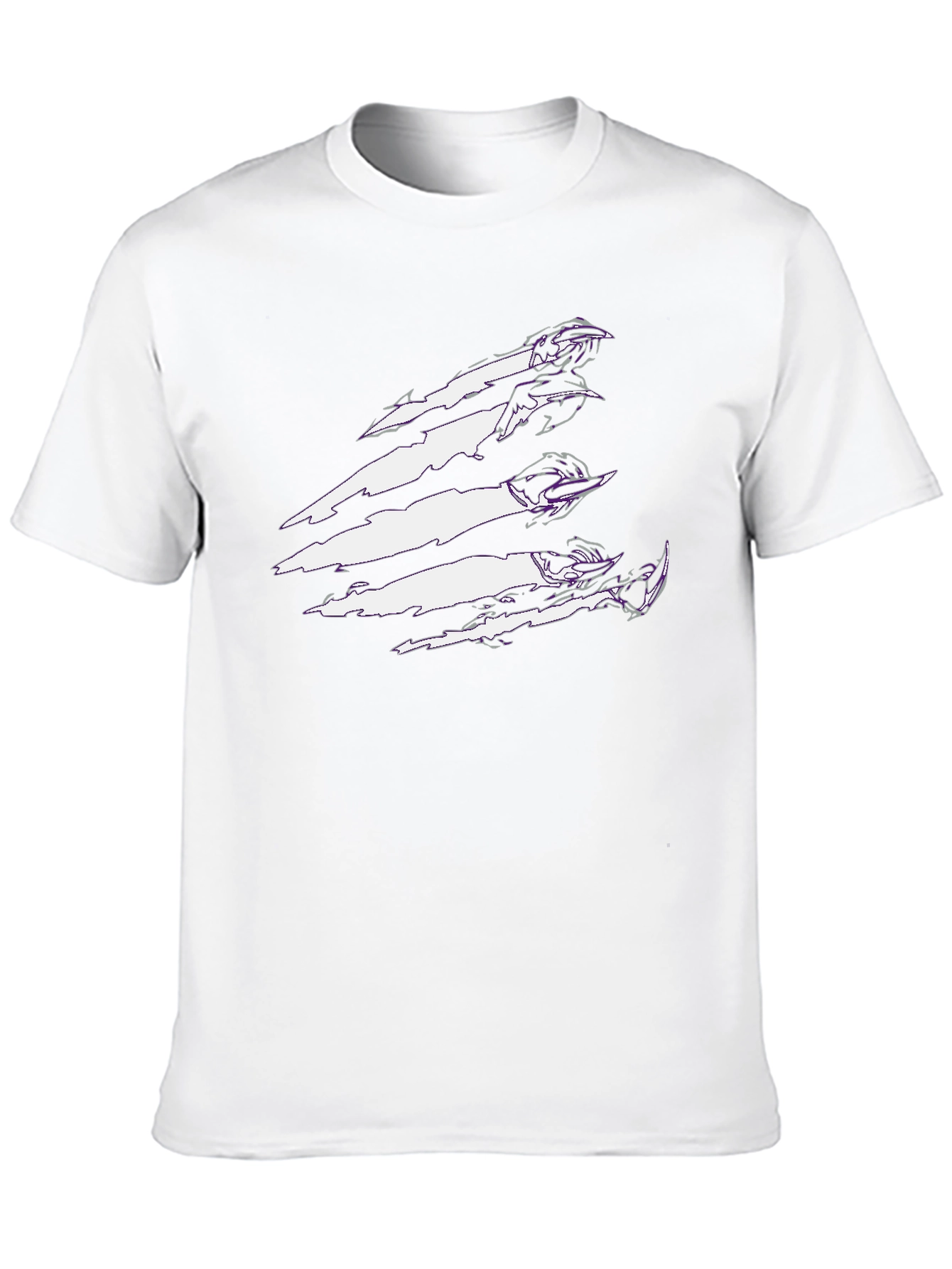 Black Graphic Tee with Claw Scratch Design