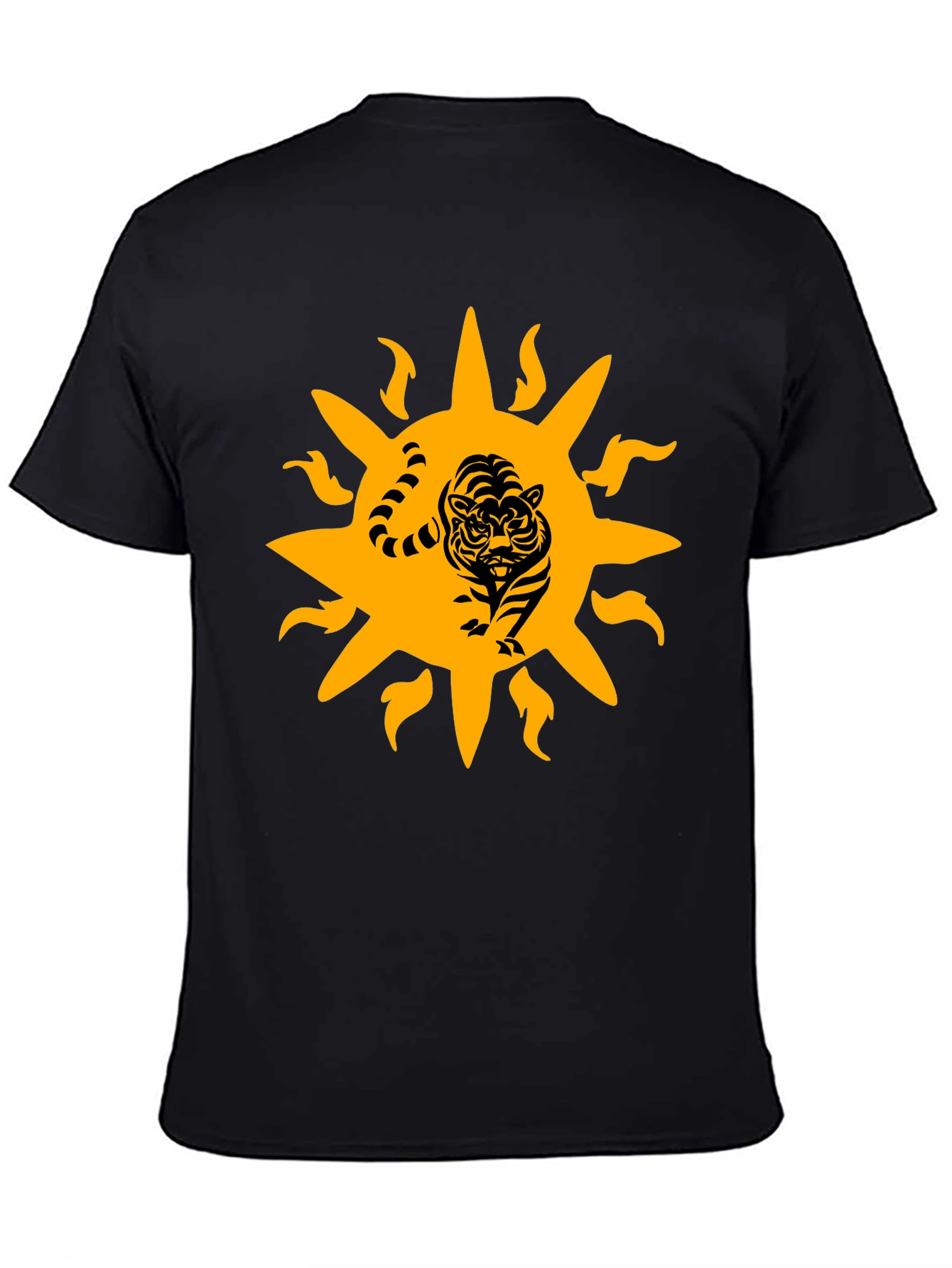 Tiger Sun Graphic Black T-Shirt